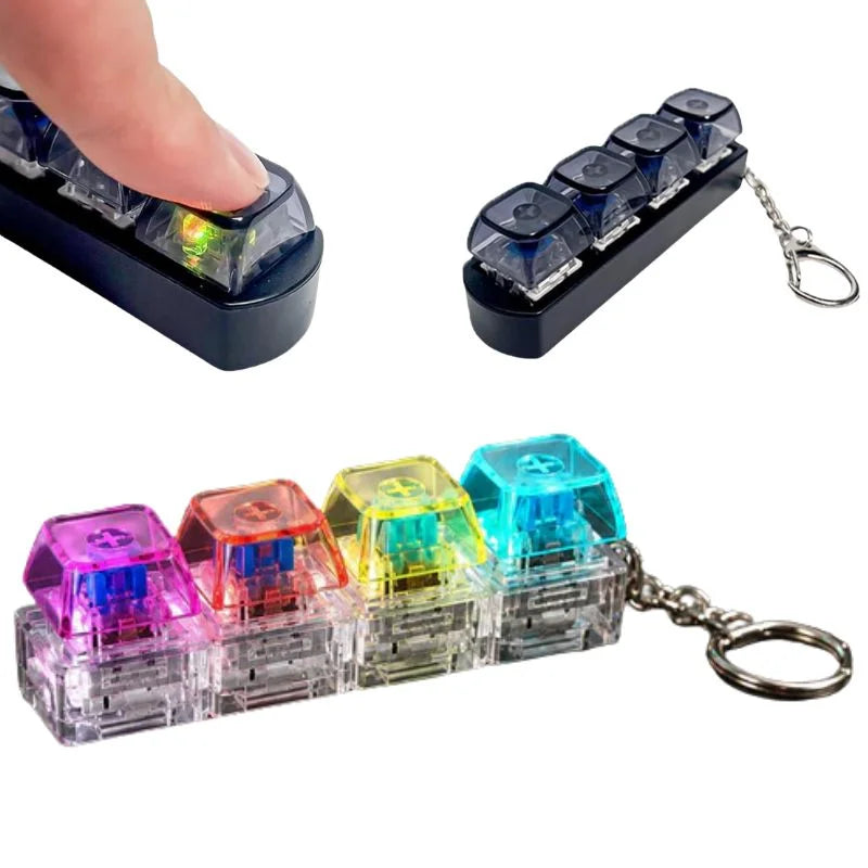 4-Key Mechanical Keyboard Clicker Keychain || Random Color