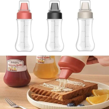 5 Hole Squeeze Sauce Bottle | Sauce Bottle for Kitchen | Black Cap