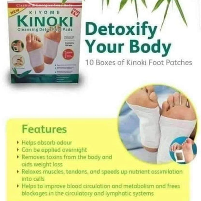 Kinoki Detox Foot Pads | Natural Cleansing Foot Patches for Stress Relief & Better Sleep