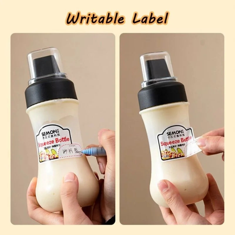 5 Hole Squeeze Sauce Bottle | Sauce Bottle for Kitchen | Black Cap