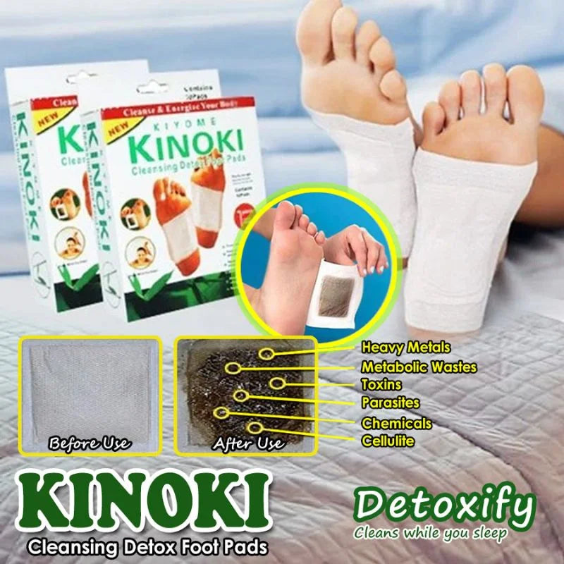 Kinoki Detox Foot Pads | Natural Cleansing Foot Patches for Stress Relief & Better Sleep
