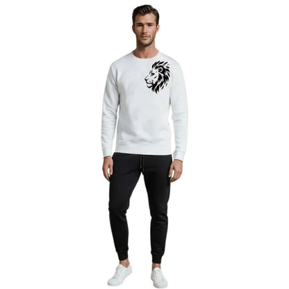 KING Printed Yellow Tracksuit Sweatshirt & Trouser | Warm & Comfortable Winter Wear | Large