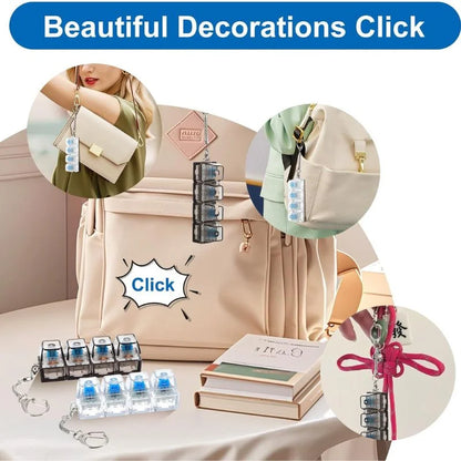4-Key Mechanical Keyboard Clicker Keychain || Random Color