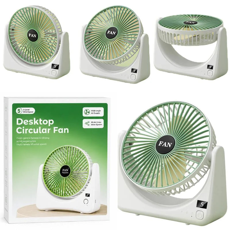 Circular Rechargeable Desktop FanColor